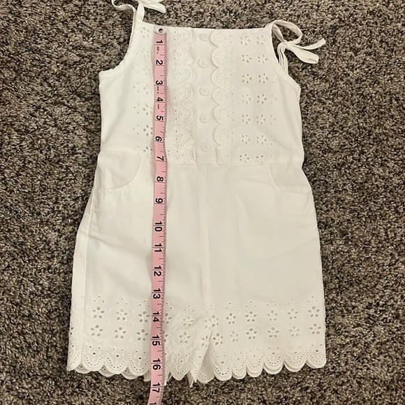 JANIE and JACK Tea Time Bright white eyelet romper - Picture 6 of 11
